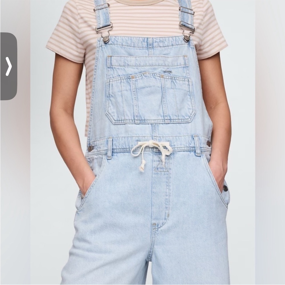 GAP | string tie waist overalls